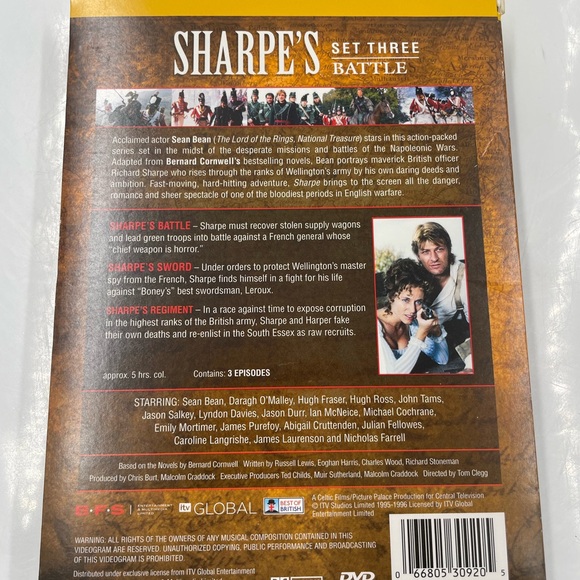 Sharpe's: Set Three - Battle (DVD, 2011, 3-Disc Set) - Picture 4 of 4